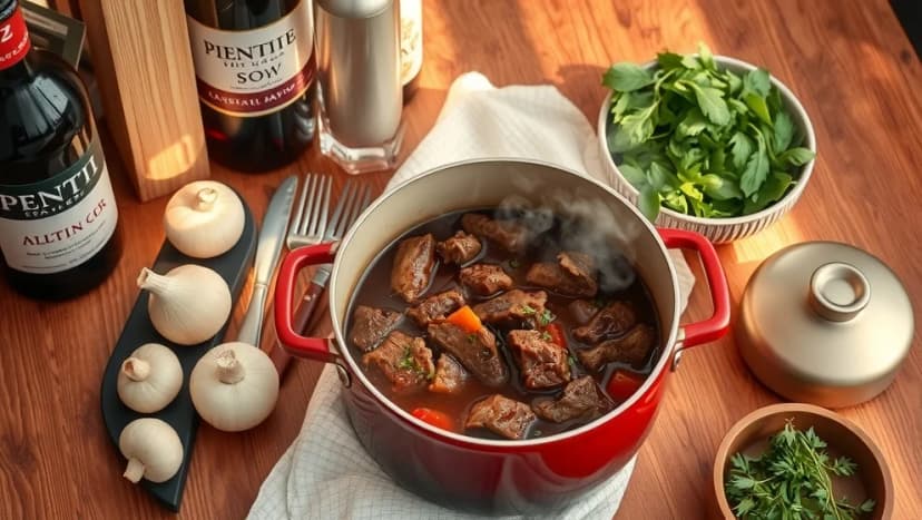 Boeuf bourguignon recept från Frankrike
