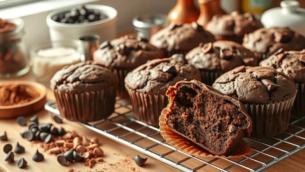 Choklad muffins recept som blir perfekta