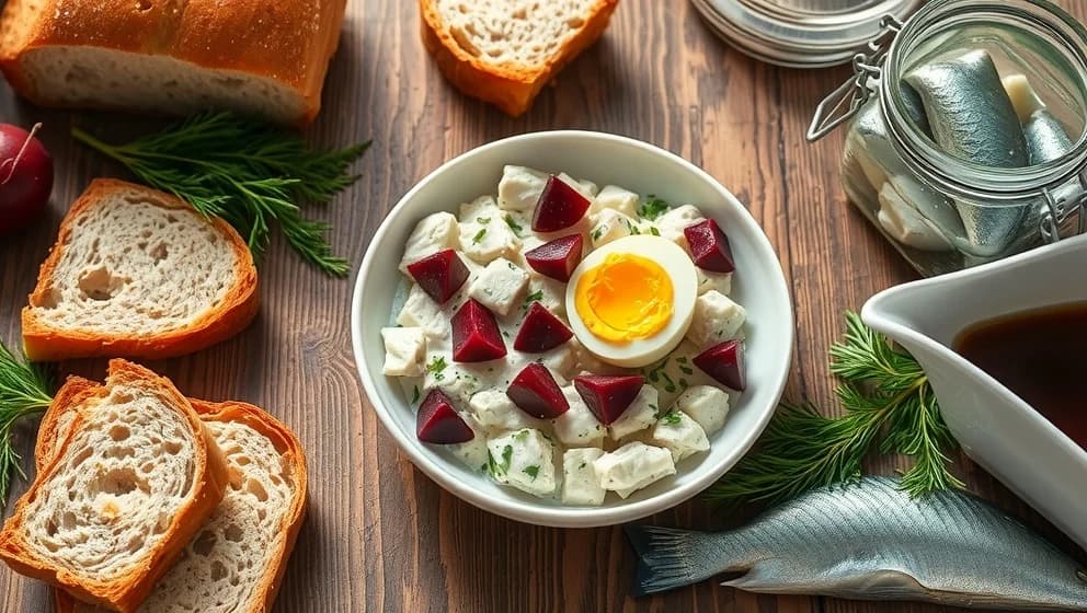 Gubbröra med matjessill hemma