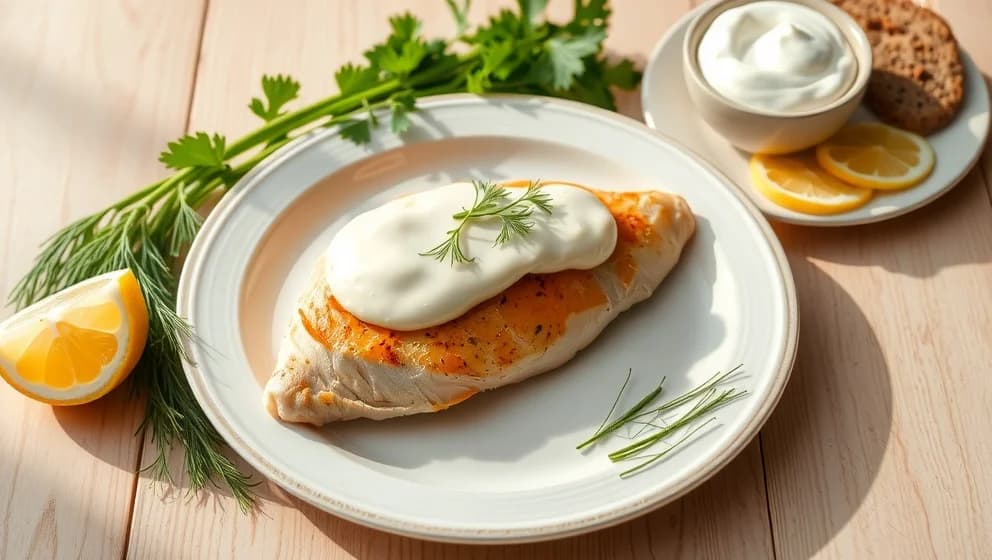 Enkelt kycklingrecept med crème fraiche