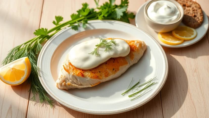 Enkelt kycklingrecept med crème fraiche
