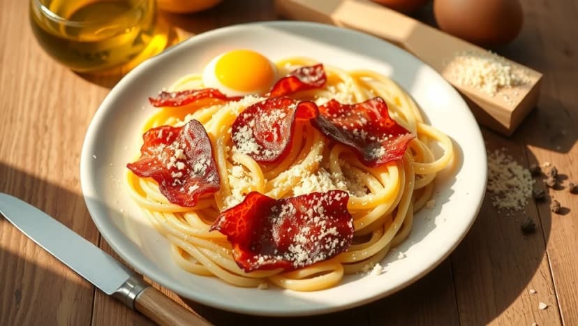 Pasta carbonara recept utan grädde