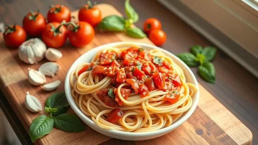 Gör din egna pasta pomodoro hemma