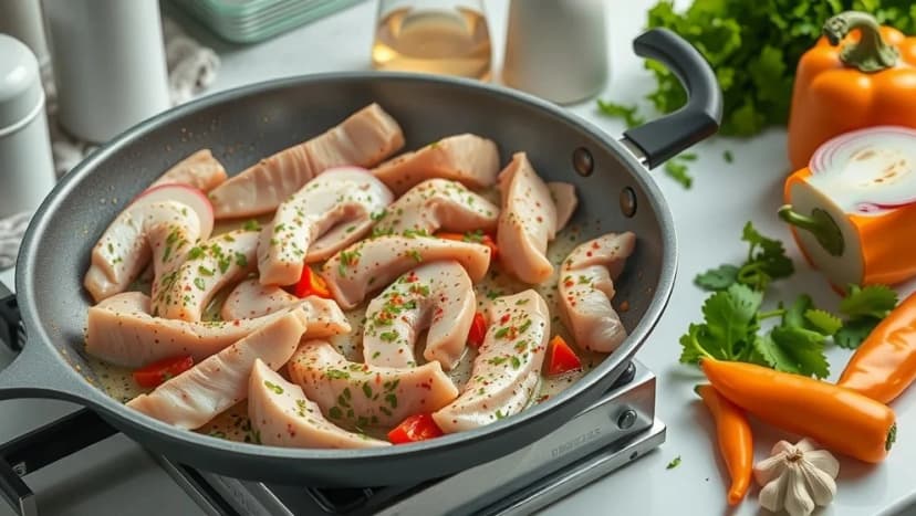 Strimlad kyckling recept som funkar på tio minuter