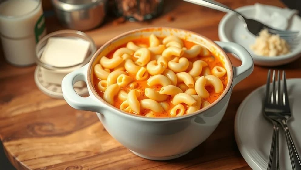 Gör stuvade makaroner hemma på 20 minuter