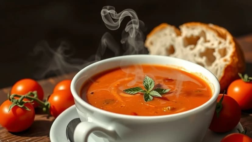 Tomatsoppa med färska tomater